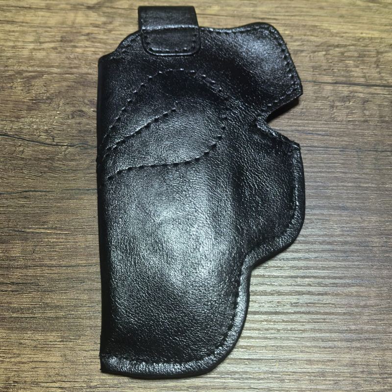 Canik Mete MC9 İçin Uyumlu İçi Kırmızı Çorap Tipi Deri Taşıma Kılıfı