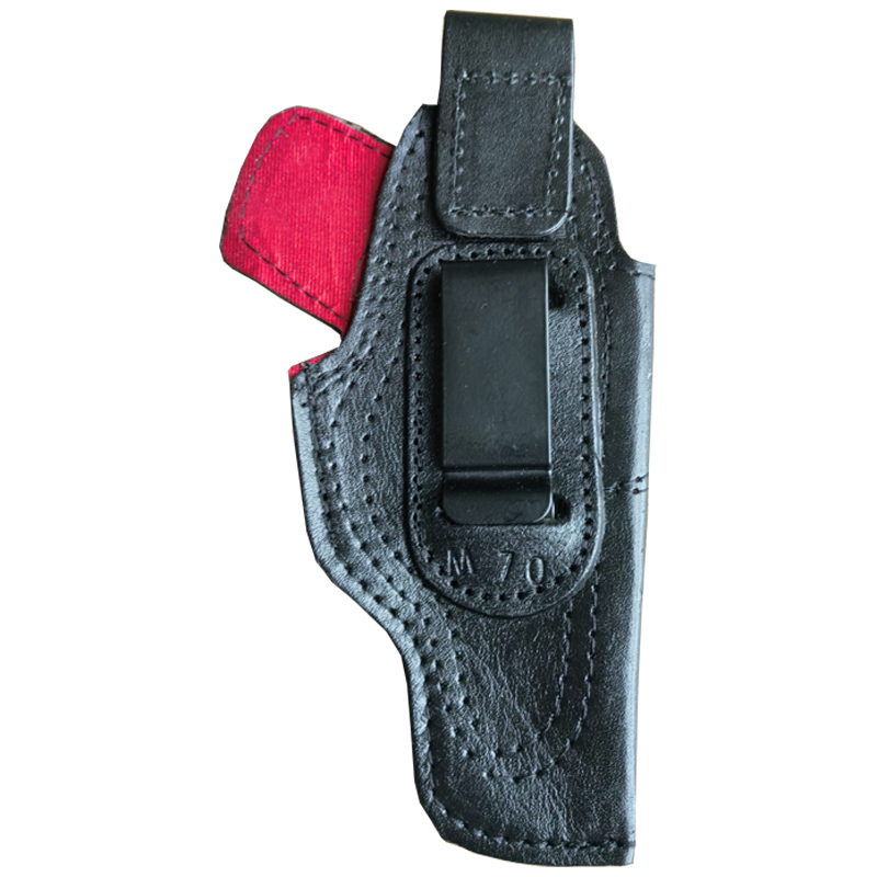 Beretta MOD70 Düğmeli Beretta İçin Uyumlu İçi Kırmızı Çorap Tipi Deri Taşıma Kılıfı