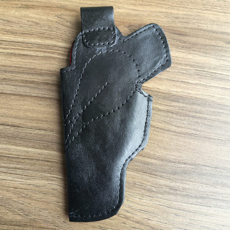 Beretta MOD70 Düğmeli Beretta İçin Uyumlu İçi Kırmızı Çorap Tipi Deri Taşıma Kılıfı