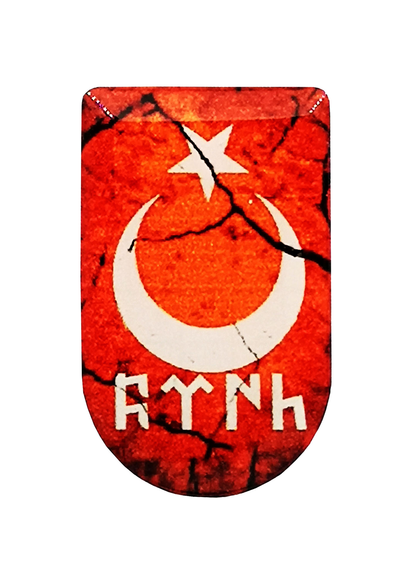 Kırmızı Ayyıldız Türk Desenli Şarjör Etiketi Şarjör Altı Bayrak Sticker