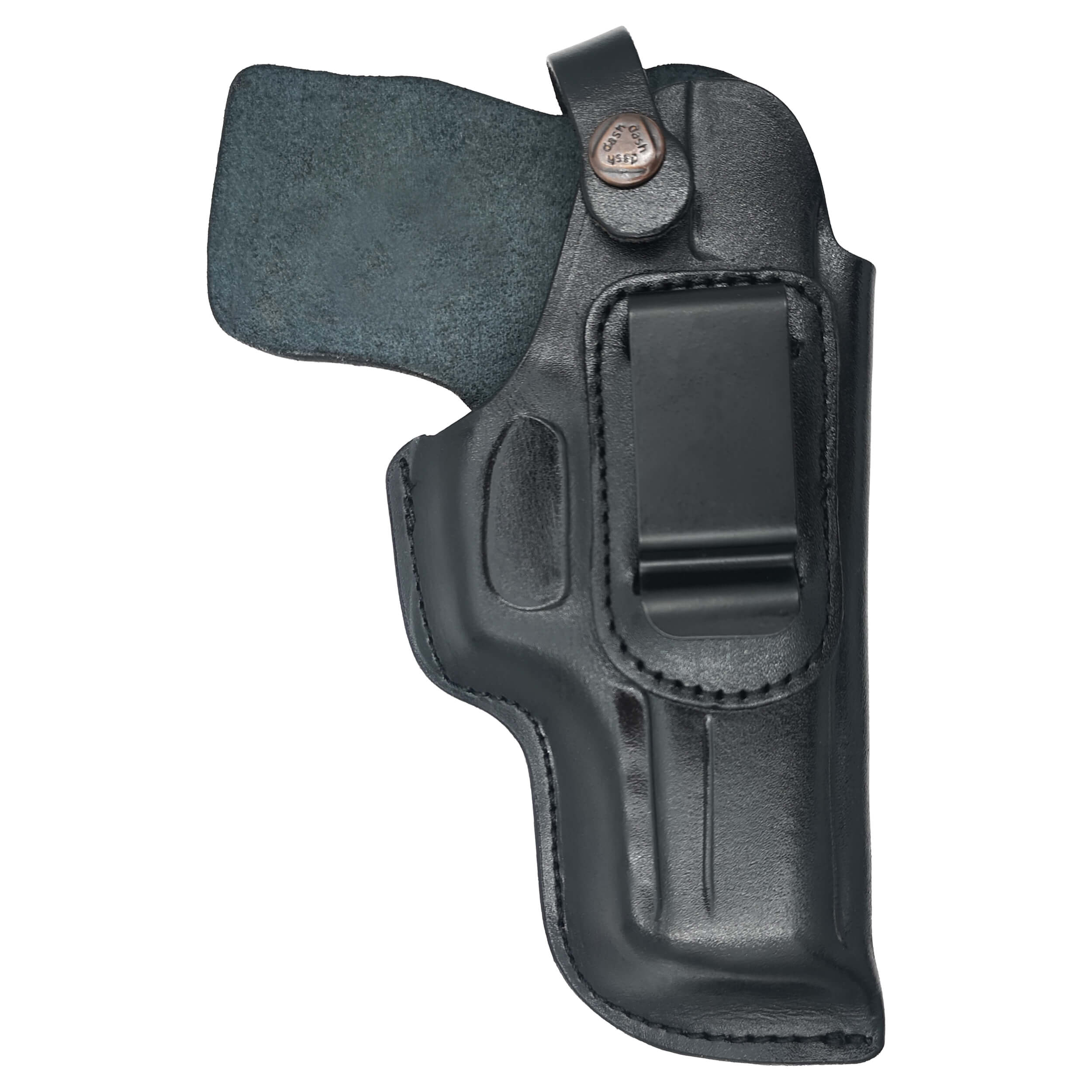 Beretta F92 İçin Uyumlu Kemeriçi Deri Silah Kılıfı Siyah Metal Maşalı