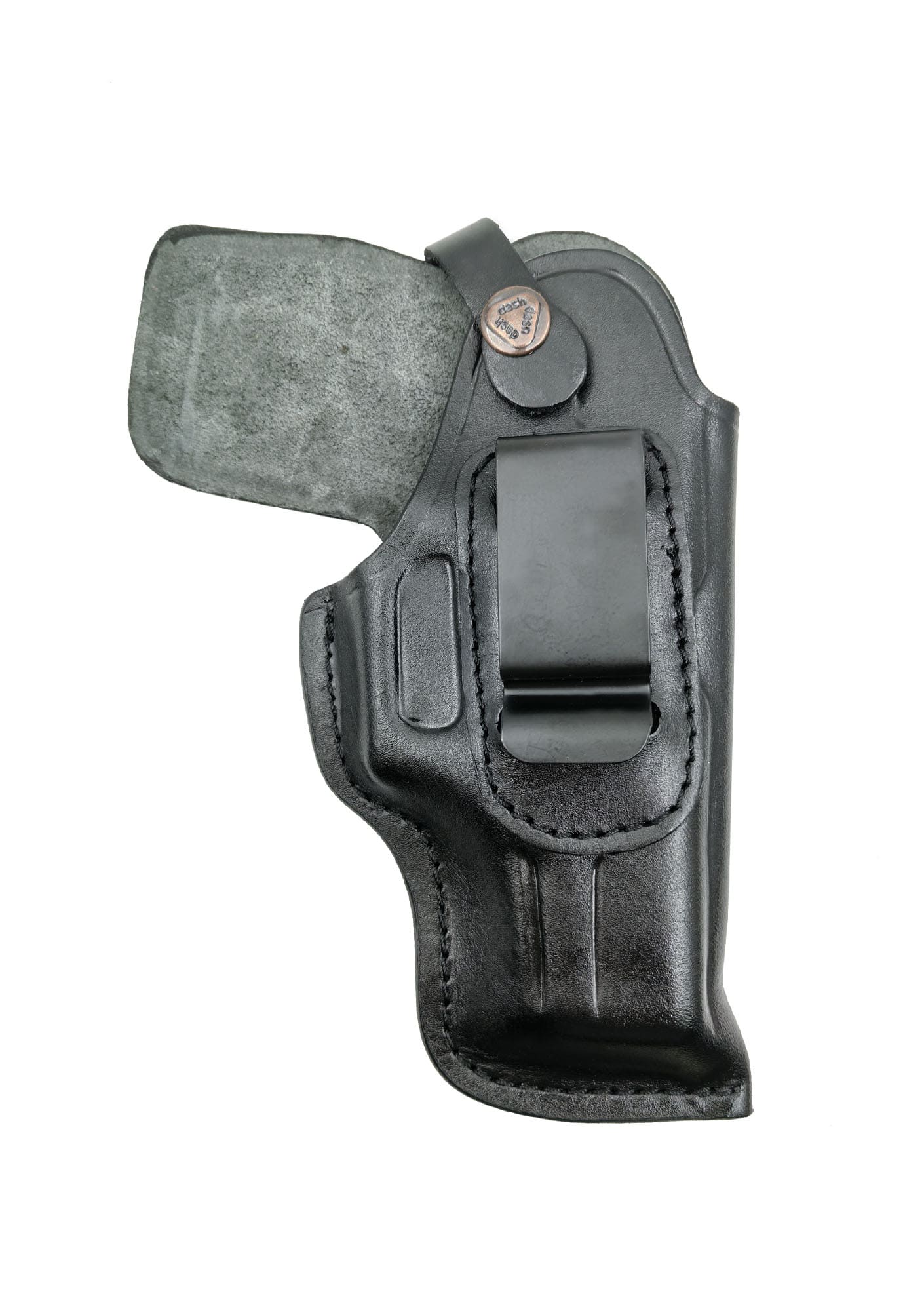 Glock 19 İçin Uygun Kapalı Namlu Kemer İçi Deri Silah Kılıfı Siyah