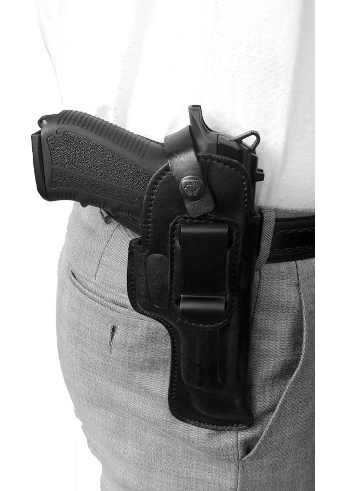 Canik TP9 SF İçin Uygun Kapalı Namlu Kemer İçi Deri Silah Kılıfı Kahve