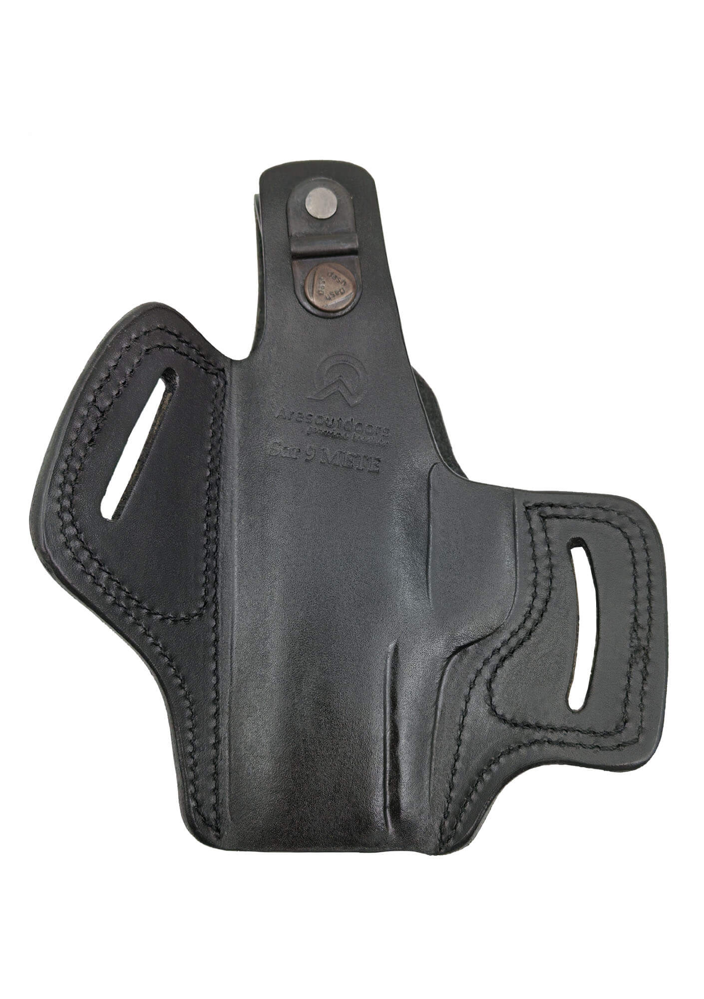 Sarsılmaz SAR9 Mete İçin Uygun Atkılı Tam Kelebek Deri Silah Kılıfı Siyah