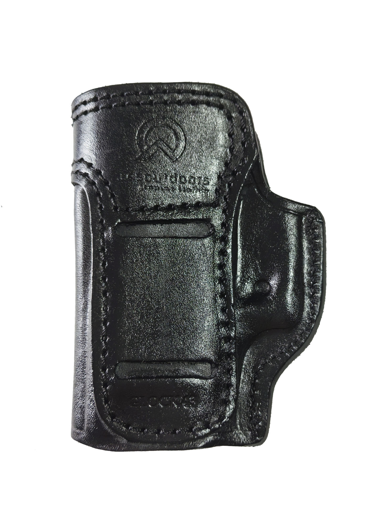 Glock 43 İçin Uygun Sağ Sol Yönü Değişebilir İç ve Dış Deri Silah Kılıfı Siyah