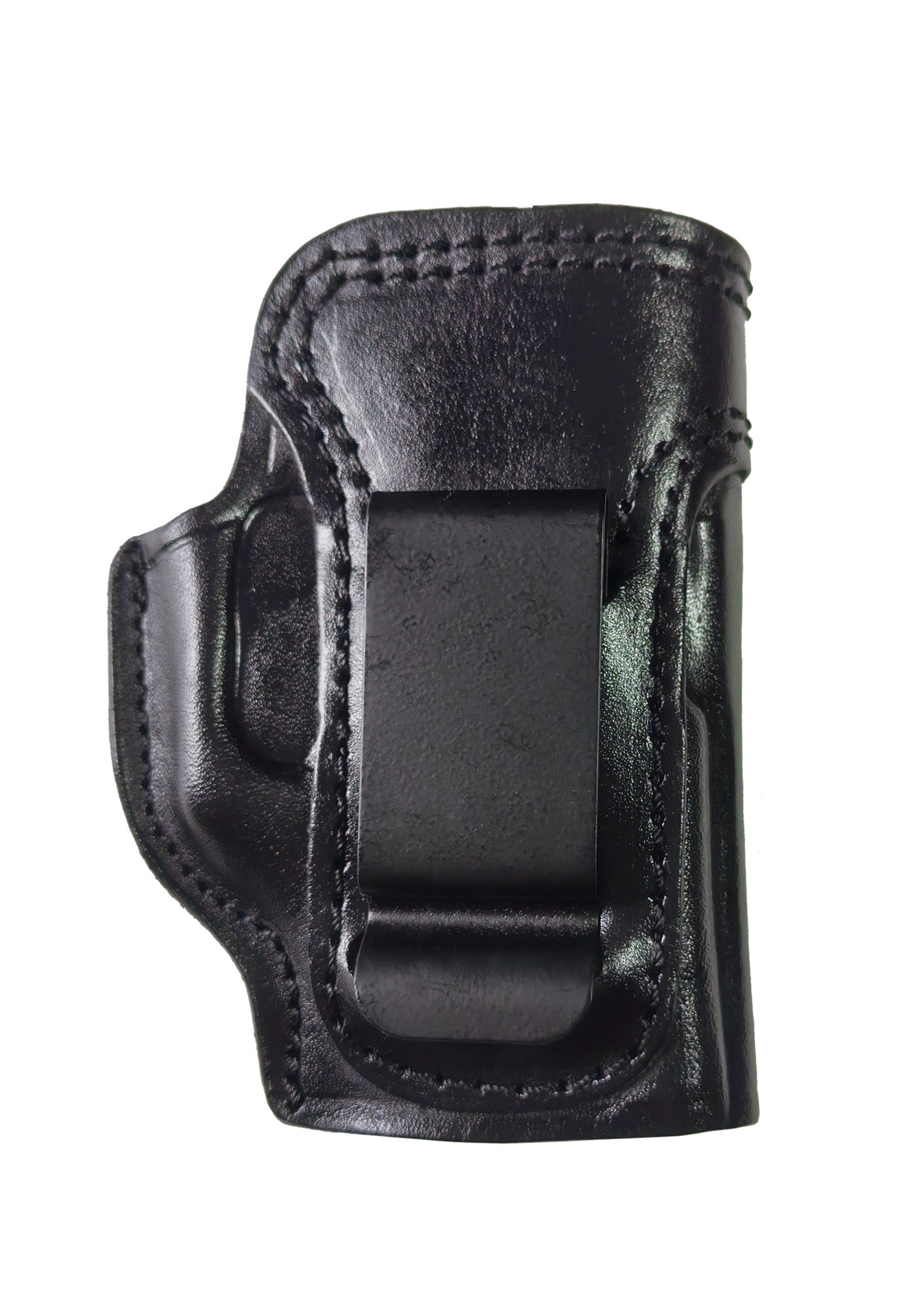 Glock 43 İçin Uygun Sağ Sol Yönü Değişebilir İç ve Dış Deri Silah Kılıfı Siyah