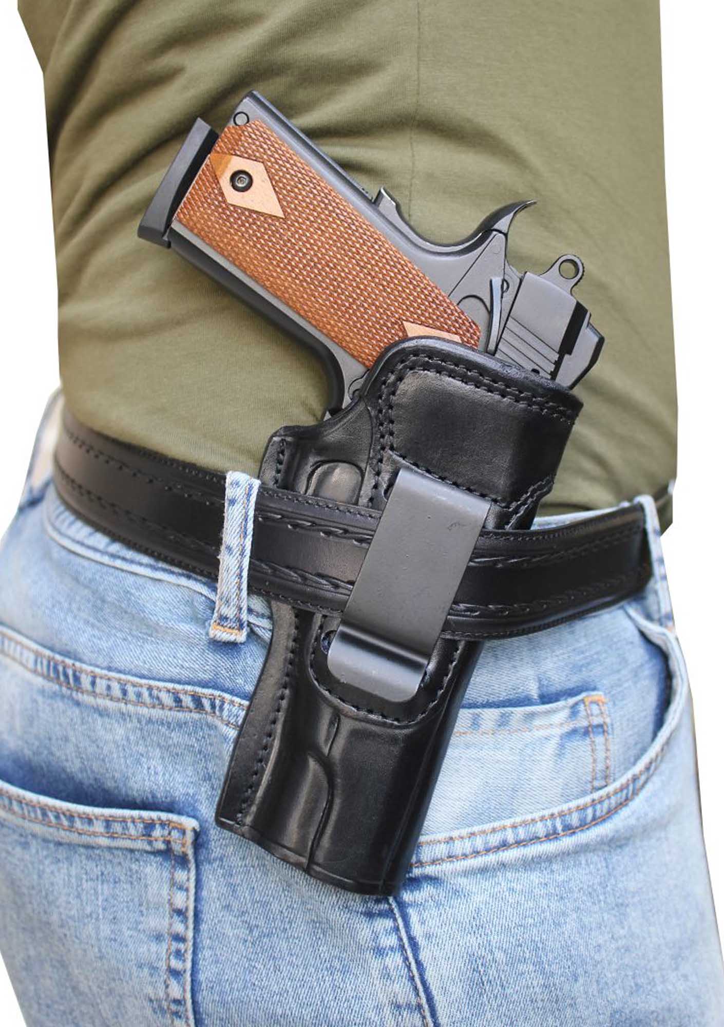 Canik TP9 SFX İçin Uygun Sağ Sol Yönü Değişebilir İç ve Dış Deri Silah Kılıfı Kahve
