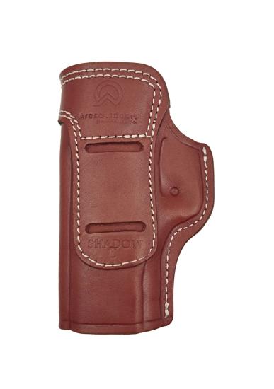 CZ Shadow 2 Compact İçin Uygun Sağ Sol Yönü Değişebilir İç ve Dış Deri Silah Kılıfı Kahve