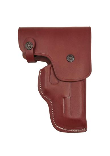 Glock 19 İçin Uygun Resmi Tip Tam Kapalı Deri Silah Kılıfı Kahve