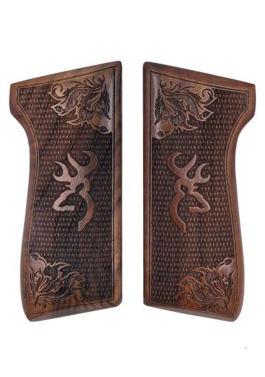 Karadeniz Ardeşen Laz Uyumlu Deliksiz Muadil Ahşap Kabze Takımı Floral Wild Desenli Model 045