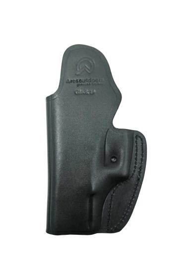 Glock 19 İçin Uygun Gizli Kemer İçi Deri Silah Kılıfı Siyah