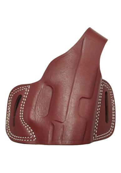 Sarsılmaz SAR9 Mete İçin Uygun Çıtçıtlı Yarım Kelebek Deri Silah Kılıfı Kahve