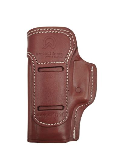 Stoeger STR 9C İçin Uygun Sağ Sol Yönü Değişebilir İç ve Dış Deri Silah Kılıfı Kahve