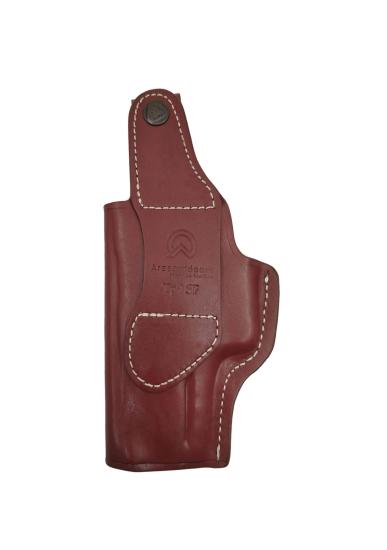 Canik TP9 SF İçin Uygun İç-Dış Deri Silah Kılıfı Kahve