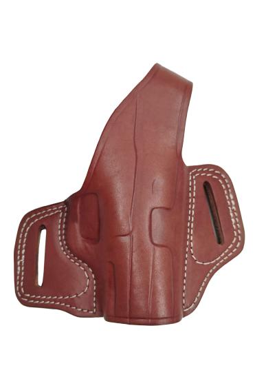 Canik Mete MC9 İçin Uygun Atkılı Tam Kelebek Deri Silah Kılıfı Kahve