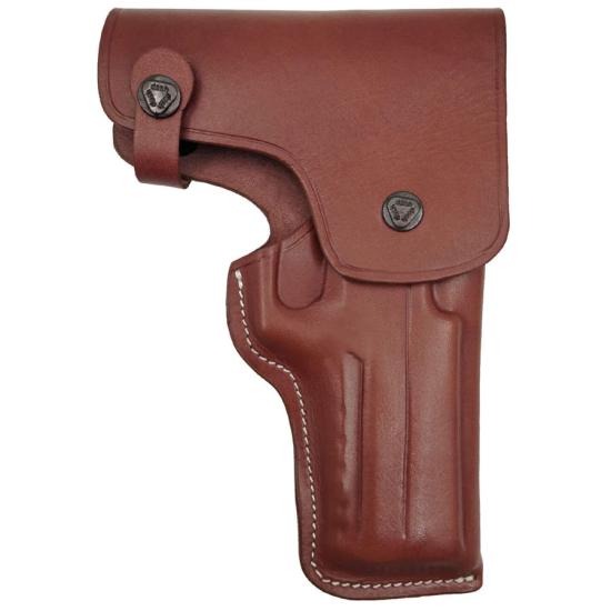 Canik TP9 SF Modelleri için Uyumlu Gerçek Deri Askeri Tip Kapalı Palaska Uygun Kılıf Kahve