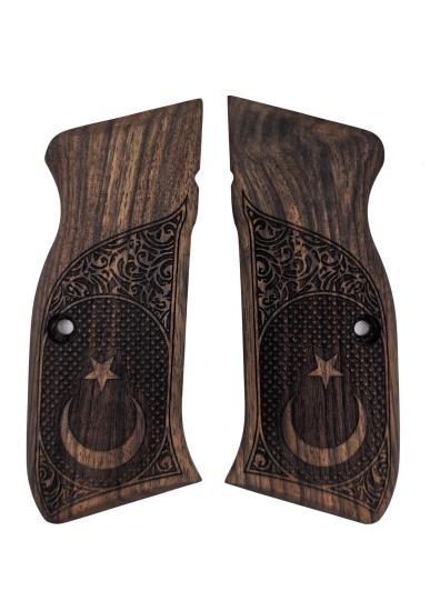 Sarsılmaz Kılınç 2000 Light Uyumlu Muadil Ahşap Kabze Takımı Bayrak Floral Desenli Model 047